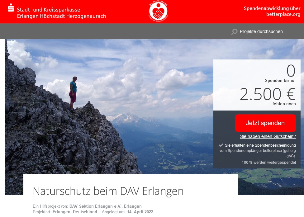 DAV Sparkassen Bergwelt | DAV Erlangen | Spenden | Wirwunder | Foto: T. Hanika